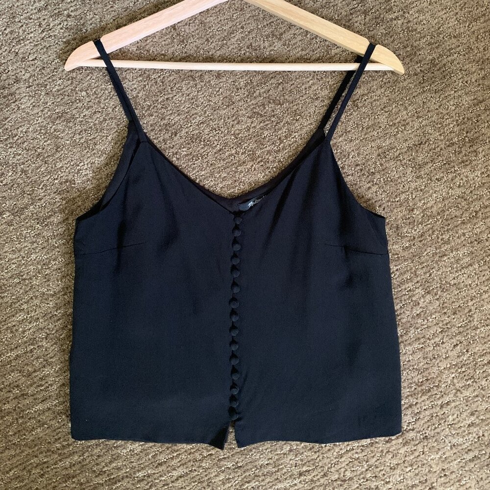Madewell Silk Button-Down Cami Top